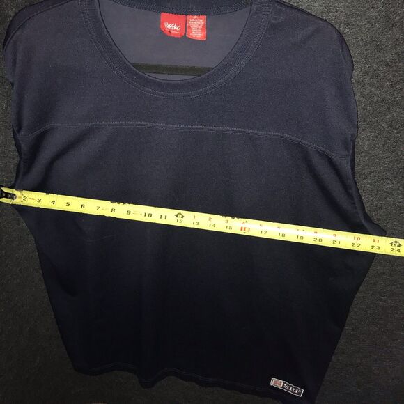 Mossimo 90s T Shirt Mens XL Crew Neck 22SRF Short Sleeve Navy Blue Vintage Heavy - Picture 6 of 9